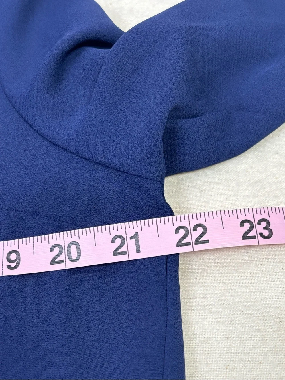Express Portofino Shirt Size Large Navy Blue Button Down Roll Tab Sleeves Blouse